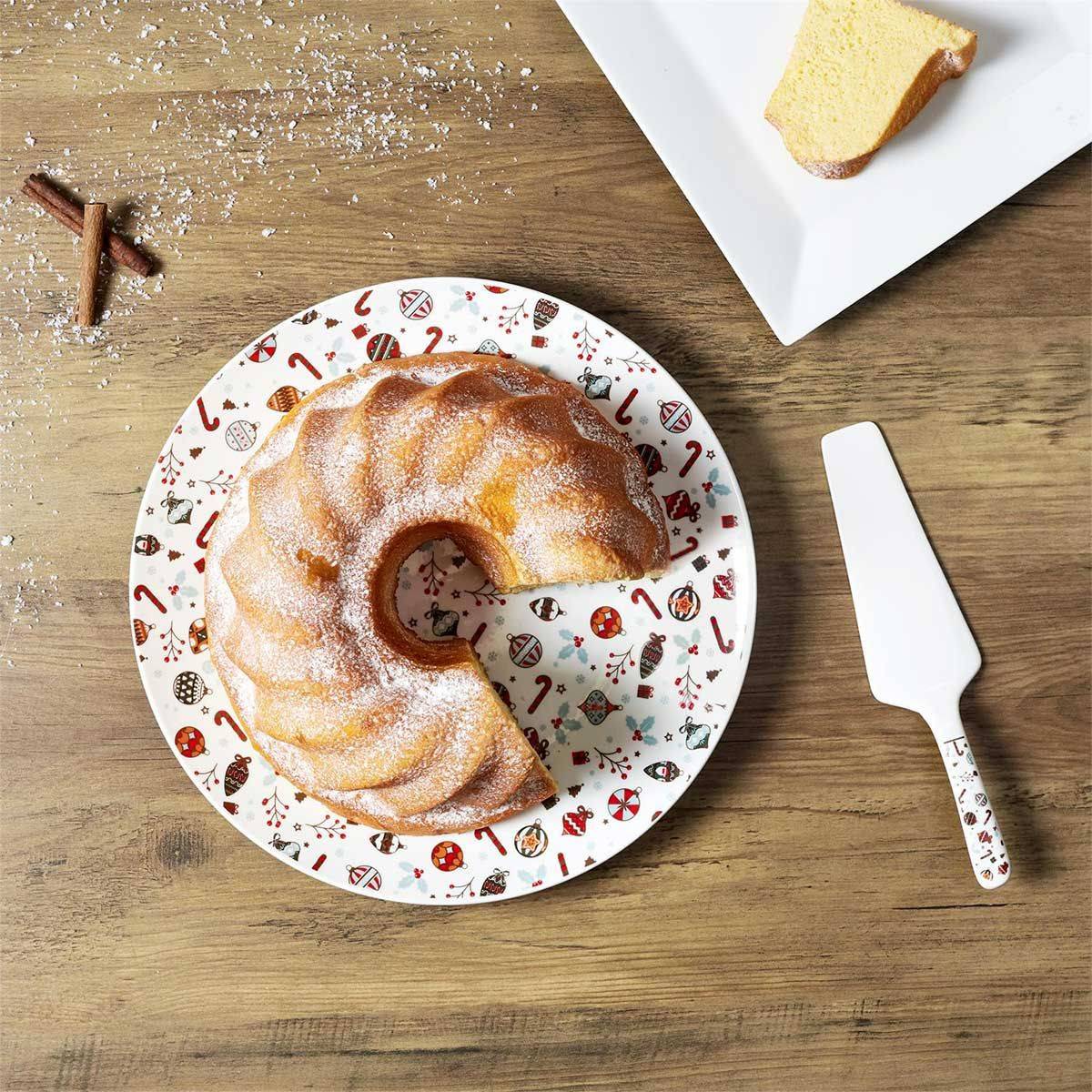 The Home Deco Factory - Plat & Pelle à Tarte "Noël" 30cm Multicolore - Image 5