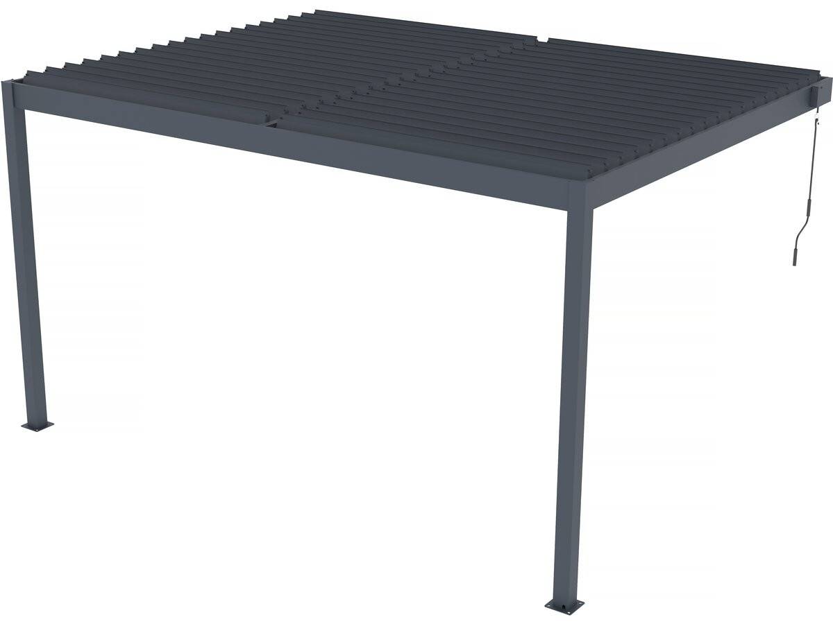 Pergola Adossée En Aluminium "windsor" - Gris Anthracite - 3 X 4 M -habitat Et Jardin - Image 3