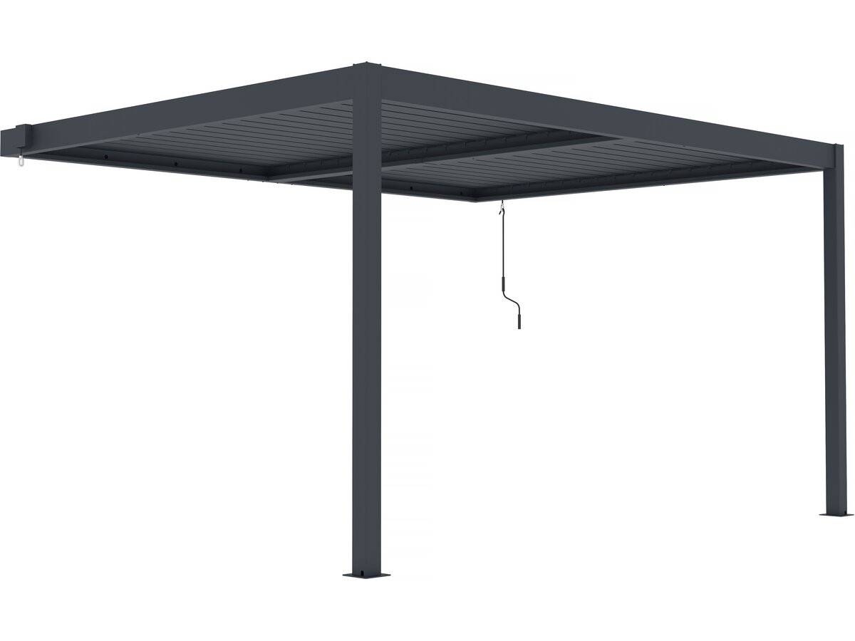 Habitat Et Jardin - Pergola Adossée En Aluminium "windsor" - Gris Anthracite - 3 X 4 M -habitat Et Jardin - Image 1