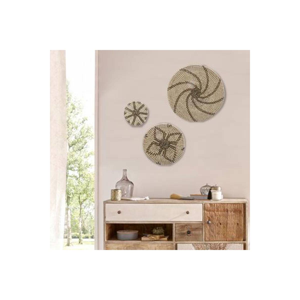 Set de 3 Décorations murales en roseau D 45 - 30 et 20 cm - Image 5