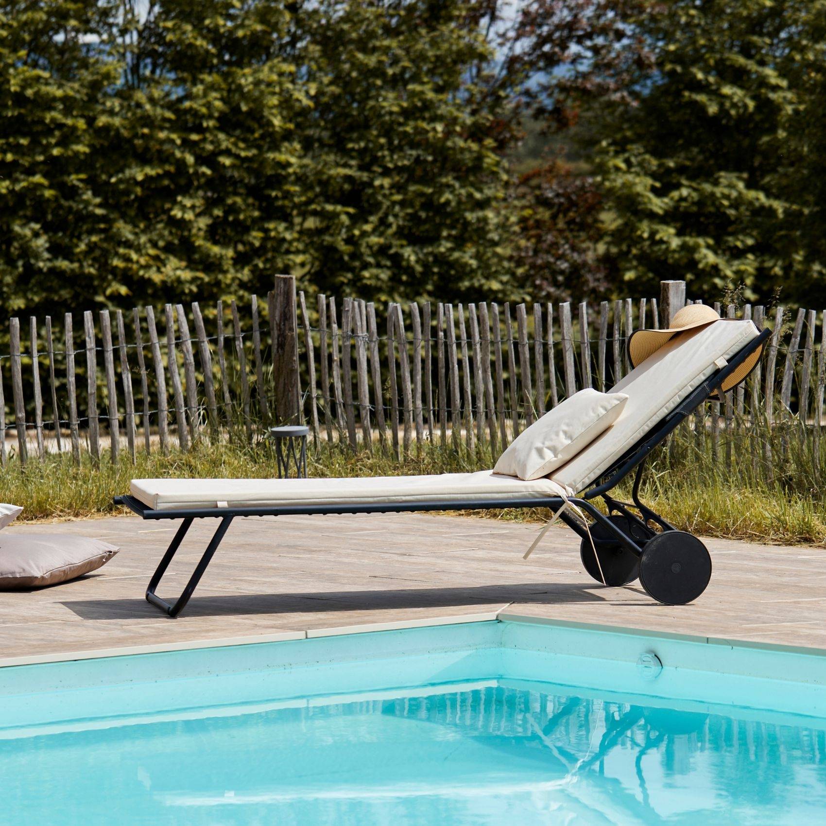 Home Maison - Matelas Bain de soleil extérieur imperméable MINORQUE - HOME MAISON - Polyester - Ecru - Image 7