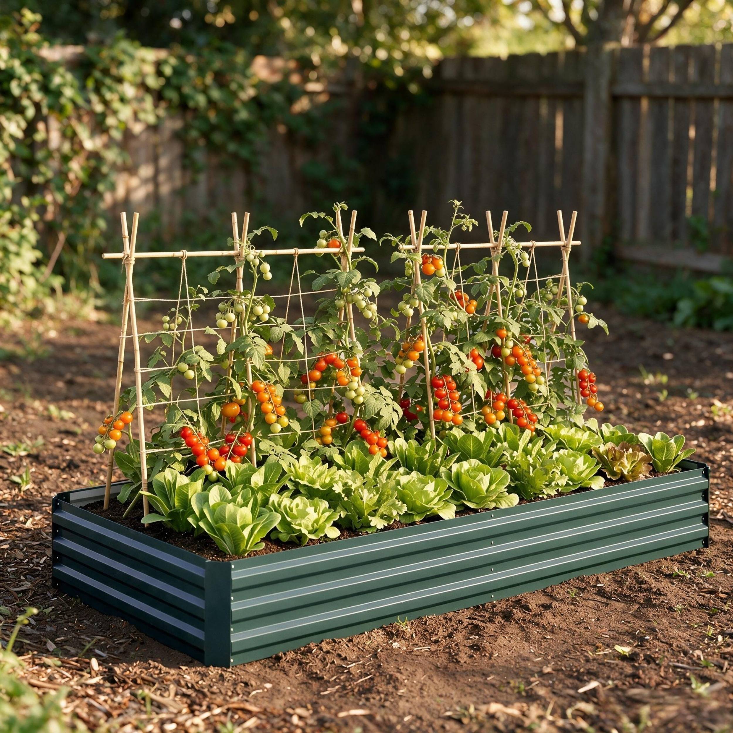 ComfortXL - Potager surélevé acier 241 x 90,5 x 30 cm vert foncé jardin et serre modulable - ComfortXL Outdoor Living - Image 3