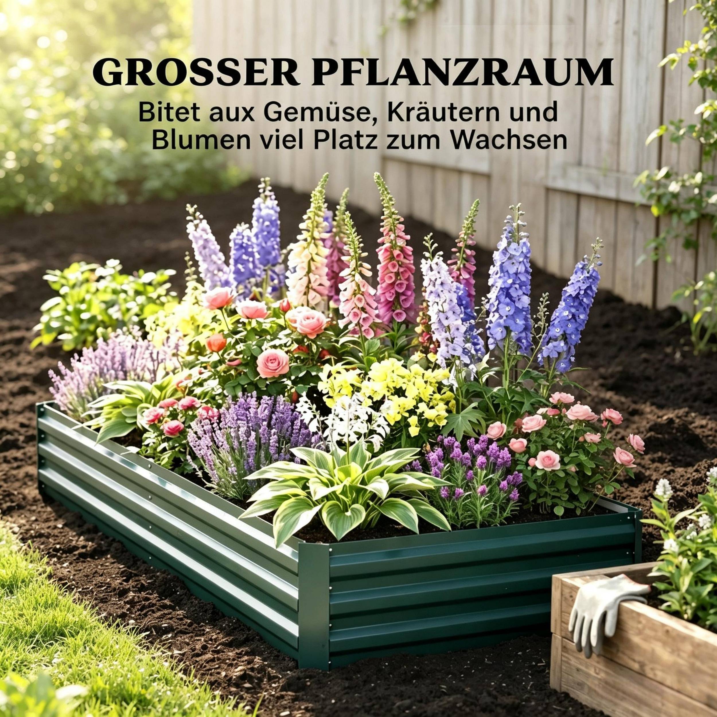 ComfortXL - Potager surélevé acier 241 x 90,5 x 30 cm vert foncé jardin et serre modulable - ComfortXL Outdoor Living - Image 6