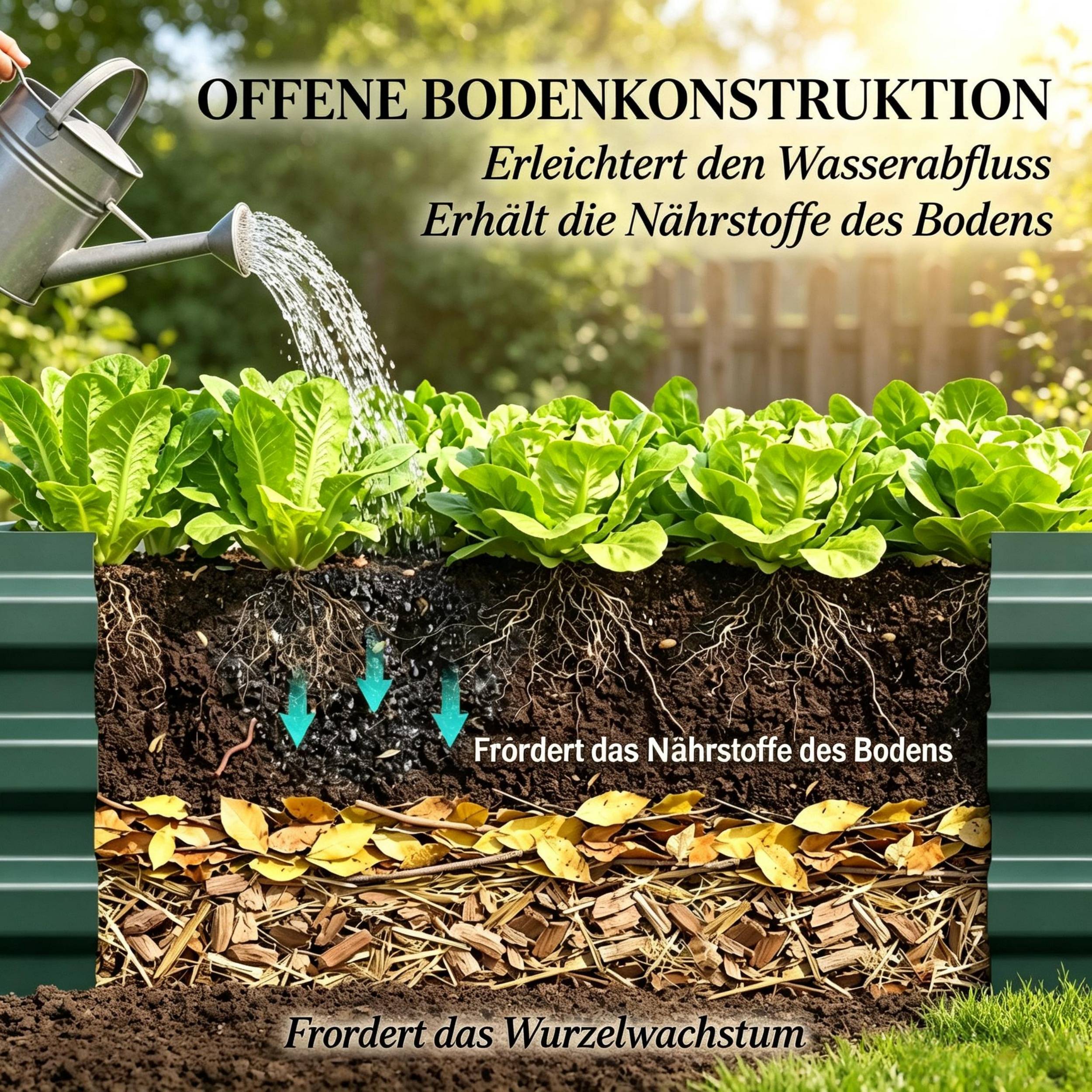 ComfortXL - Potager surélevé acier 241 x 90,5 x 30 cm vert foncé jardin et serre modulable - ComfortXL Outdoor Living - Image 4