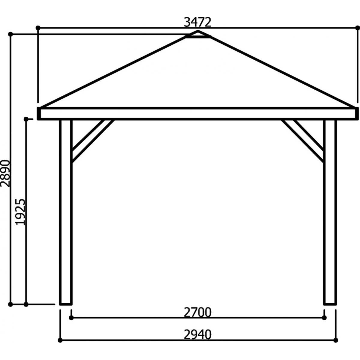 Kiosque en Bois SOLID - Abri de Jardin Maisonnette Chalet 629x347 cm - Image 4