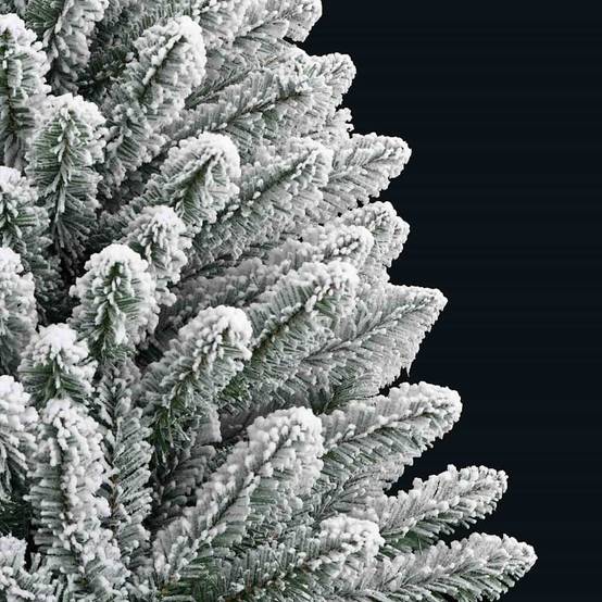 Sapin de Noël | Arbre de Noël artificiel Vert et blanc 120 cm PVC et métal Maison Chic - Image 8
