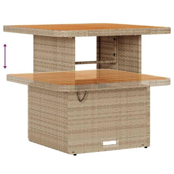 Canapé Terrasse 13 Pcs Poly Rattan & Acier Style Naturel et Moderne Beige et Gris Clair – ComfortXL Outdoor Living - Image 6
