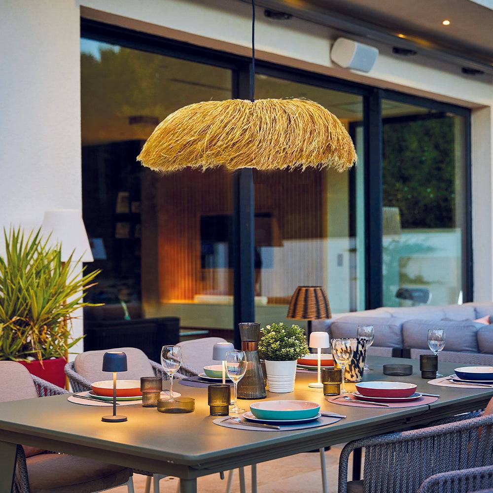 Lumisky - Suspension HAVANA Extérieure Herbe Marine et Jute D75cm - Image 4