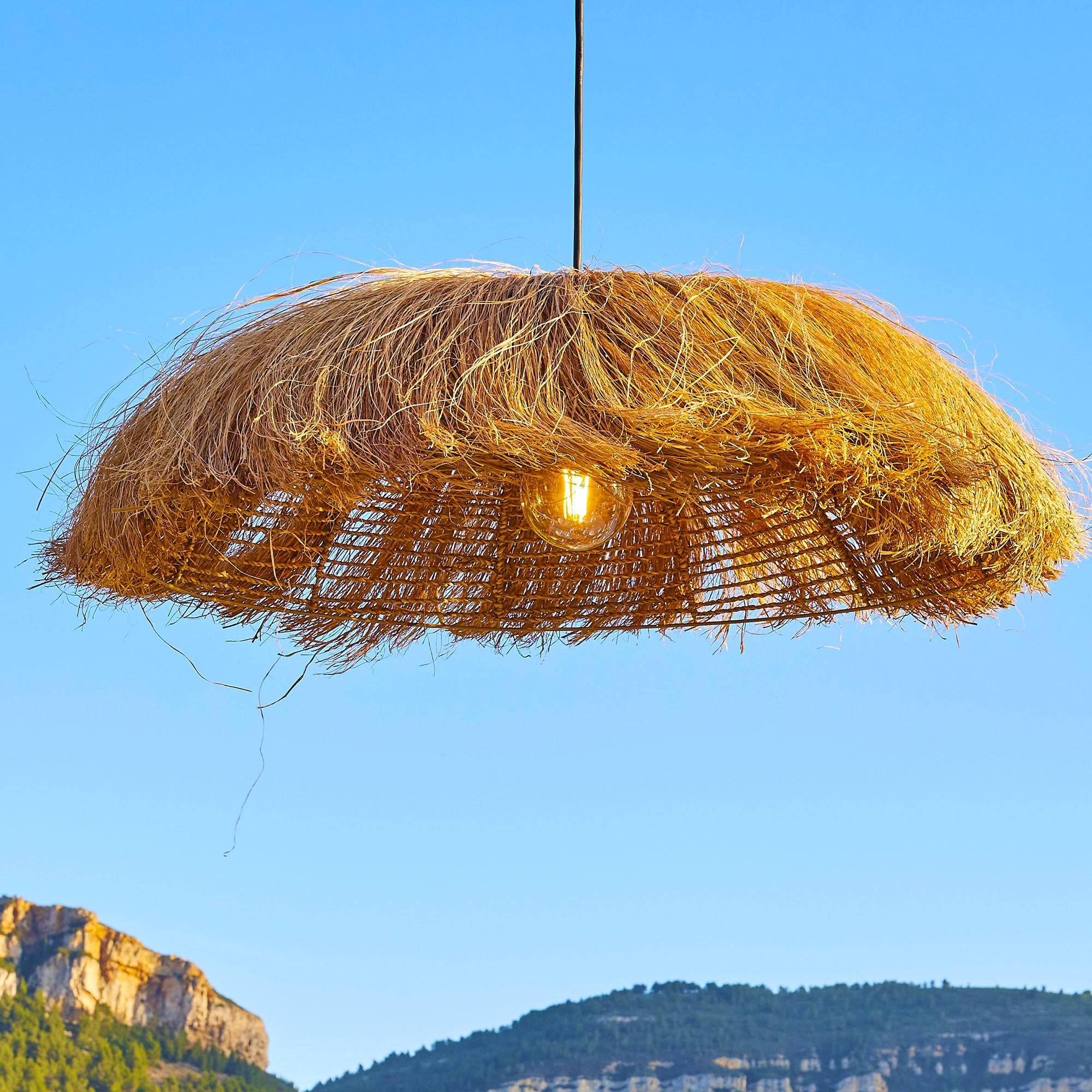Lumisky - Suspension HAVANA Extérieure Herbe Marine et Jute D75cm - Image 2