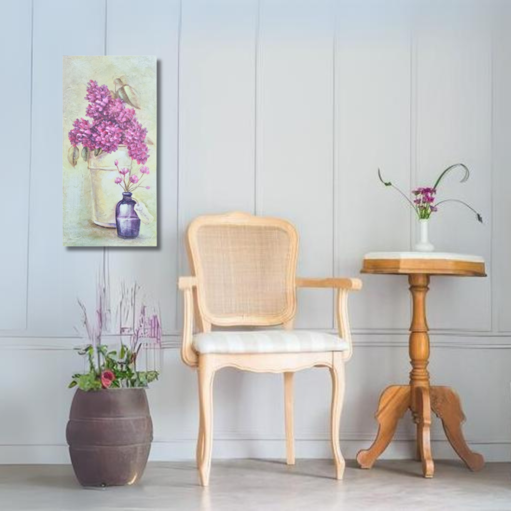 Tableau en bois multicolore 61 x 30.5 cm Chemin de campagne - Image 2