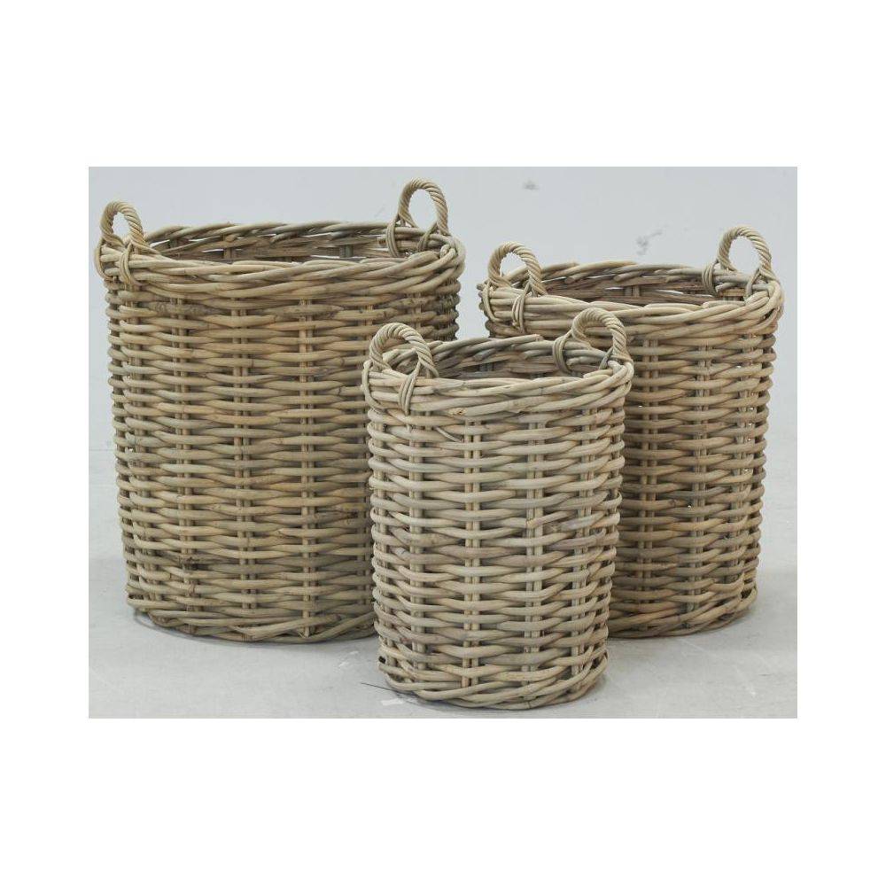Aubry Gaspard - Cache-pots hauts en poelet (Lot de 3) Sable - Image 2
