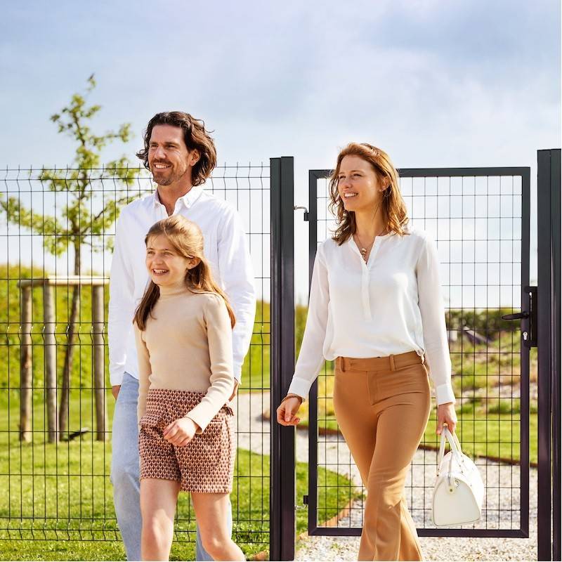 Portillon grillagé en acier galvanisé maille 100 x 50 L 1m20 x 1m00 Vert - Easy Clôture - Image 4