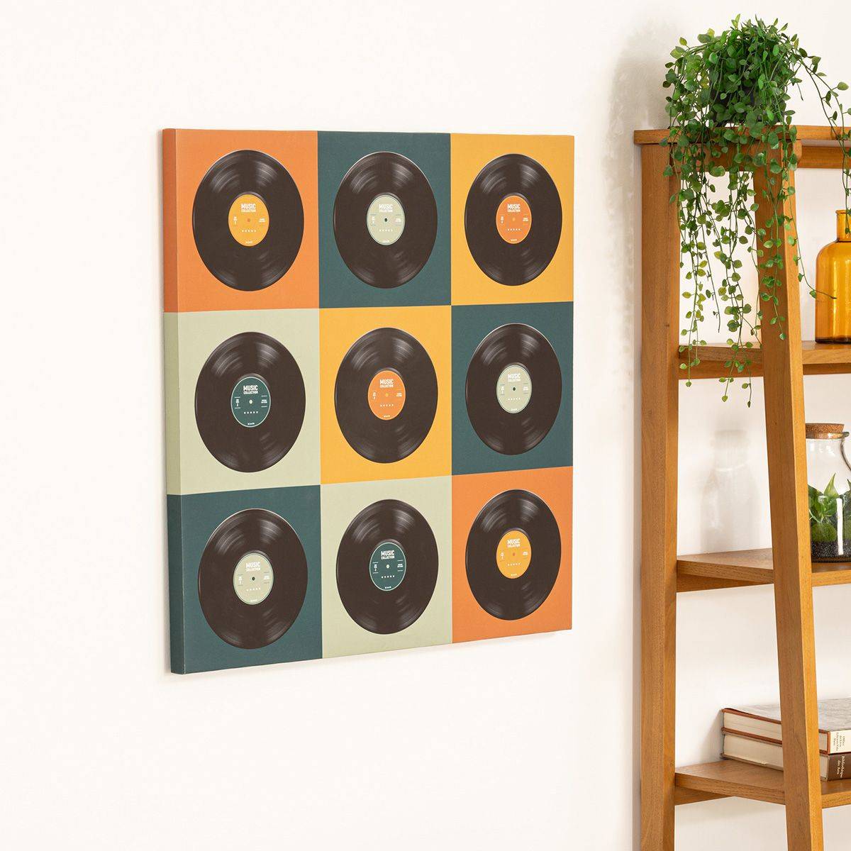 Tableau Toile murale imprimée Disques Vinyles 68 x 68 cm - Image 3