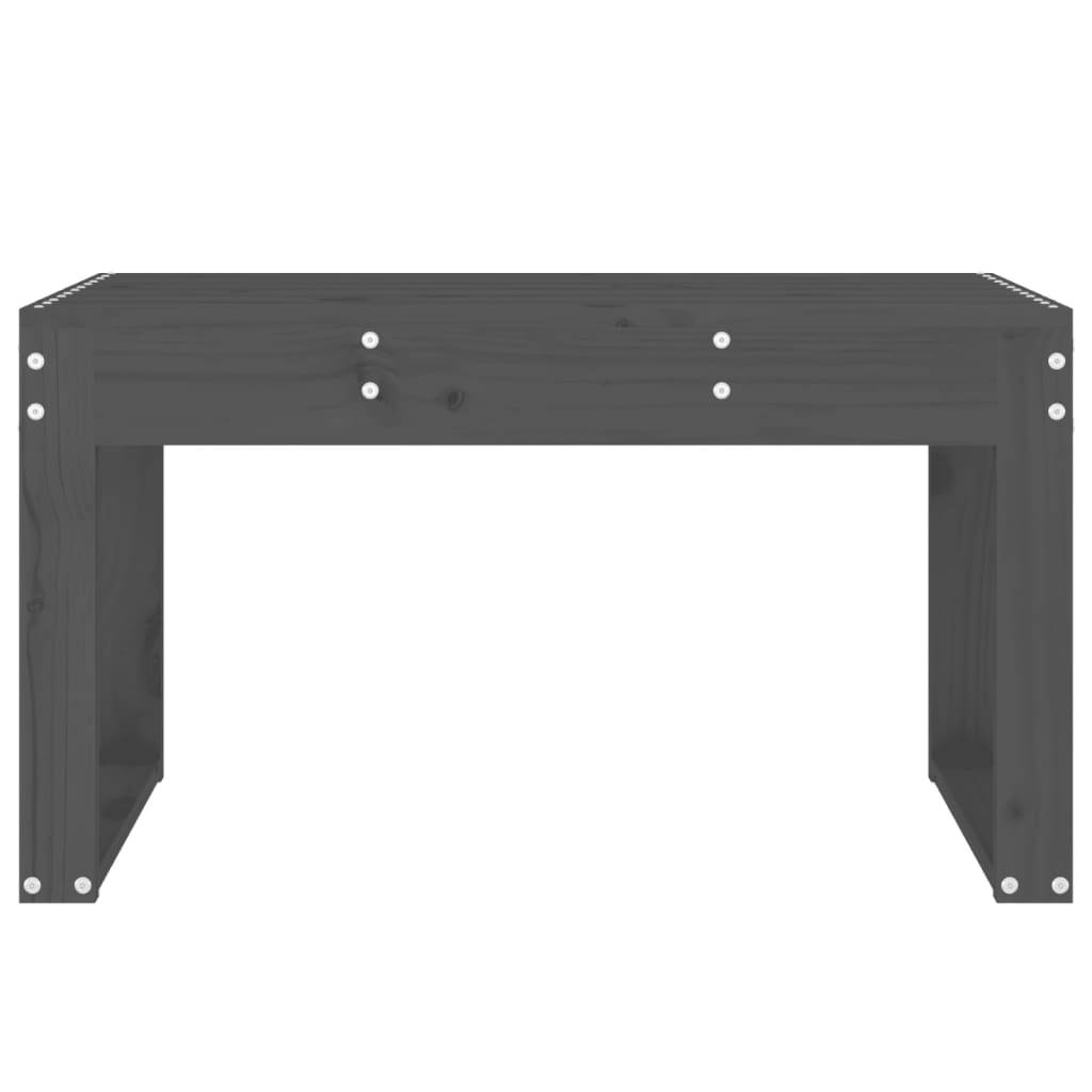 Maison Chic - Banc de jardin - Banc d'extérieur - Banquette gris 80x38x45 cm bois massif de pin - Image 3