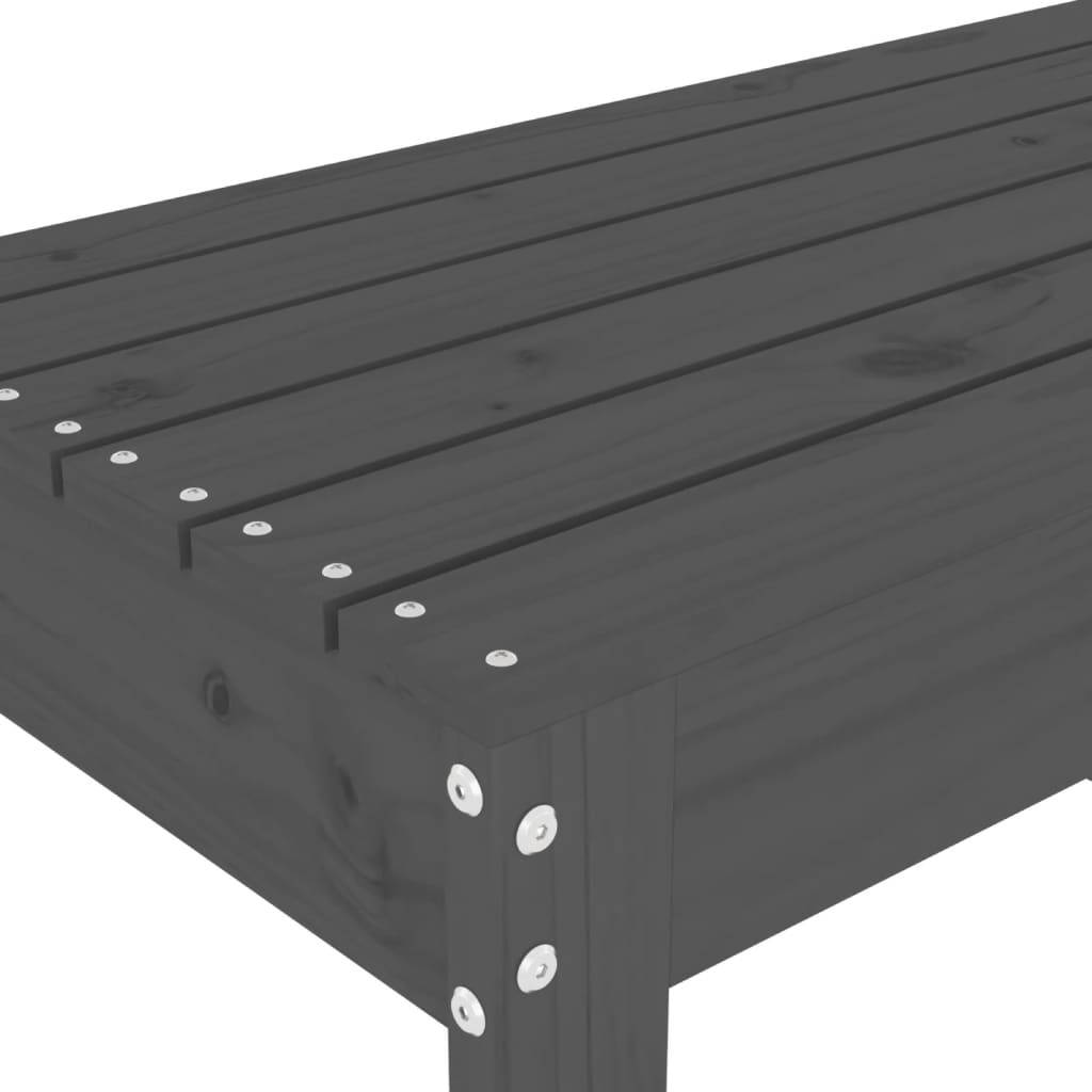 Maison Chic - Banc de jardin - Banc d'extérieur - Banquette gris 80x38x45 cm bois massif de pin - Image 6