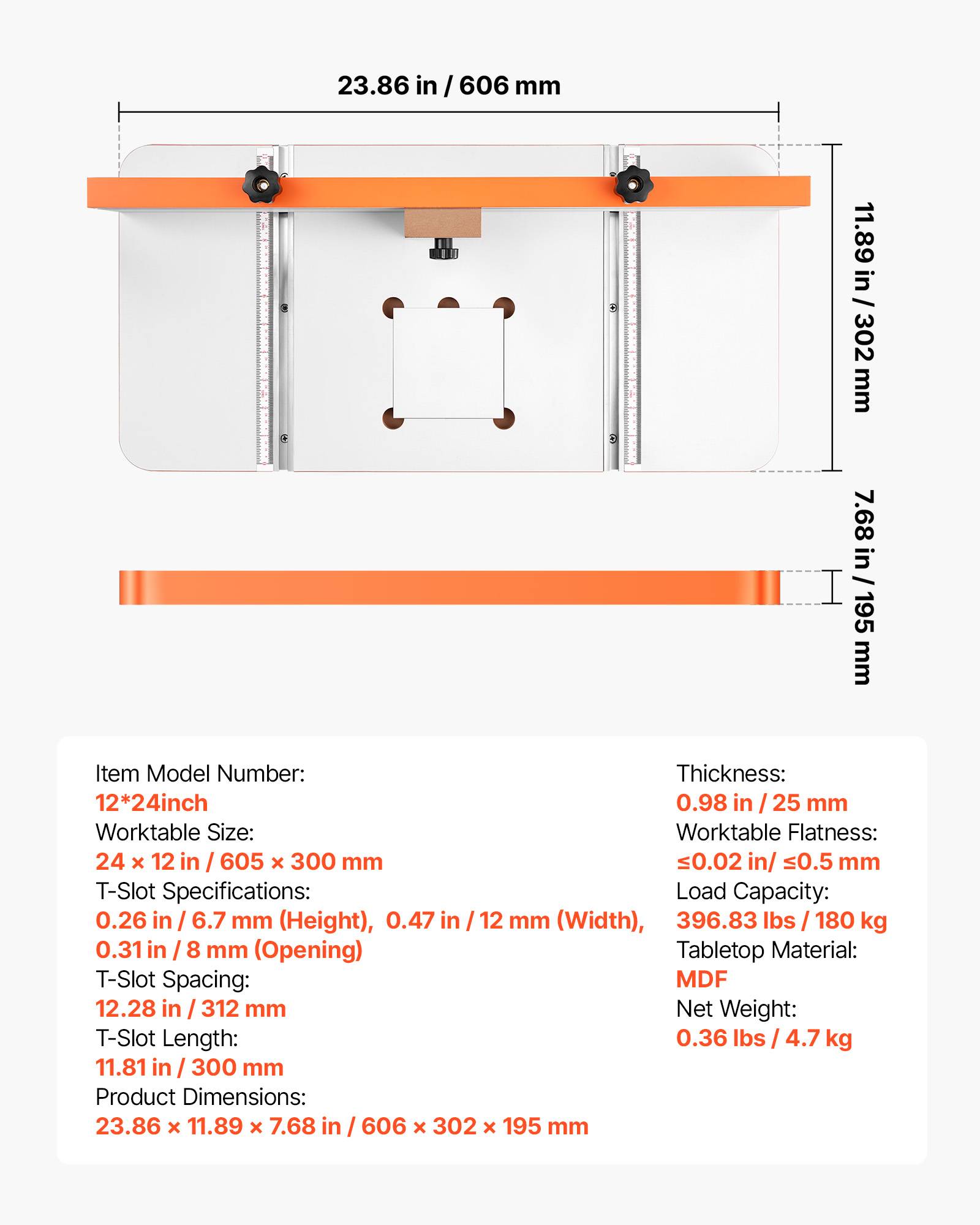 Vevor - VEVOR Table pour Perceuse à Colonne Perçage 605x300 mm Butée et Guide Réglables - Image 7