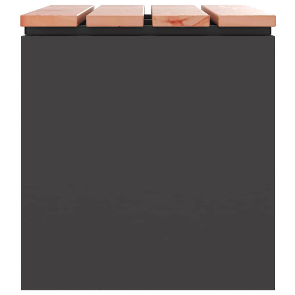 PANGIVO - Banc de jardin bois de douglas et acier noir 60 x 40 x 43 cm - PANGIVO - Image 5