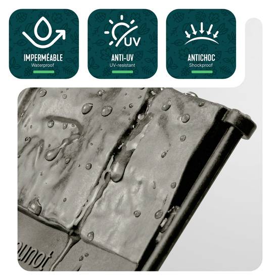Bordure de jardin imitation pierre 5.35m gris - Hauteur 14cm - Clôture gazon décorative ultra résistant - Lot de 35 - VOUNOT® - Image 4