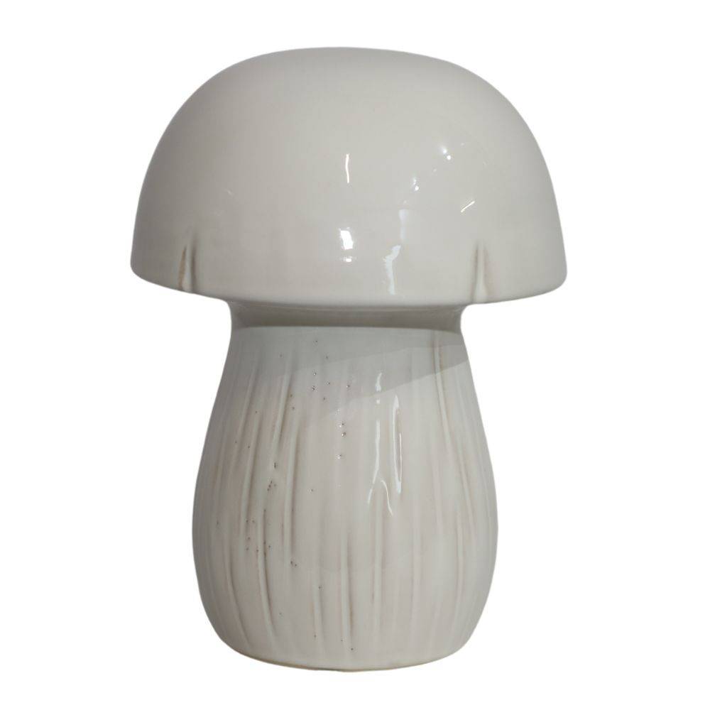 Chemin De Campagne - Champignon en céramique émaillée blanche 17 x 17 x 23cm Chemin de campagne - Image 1