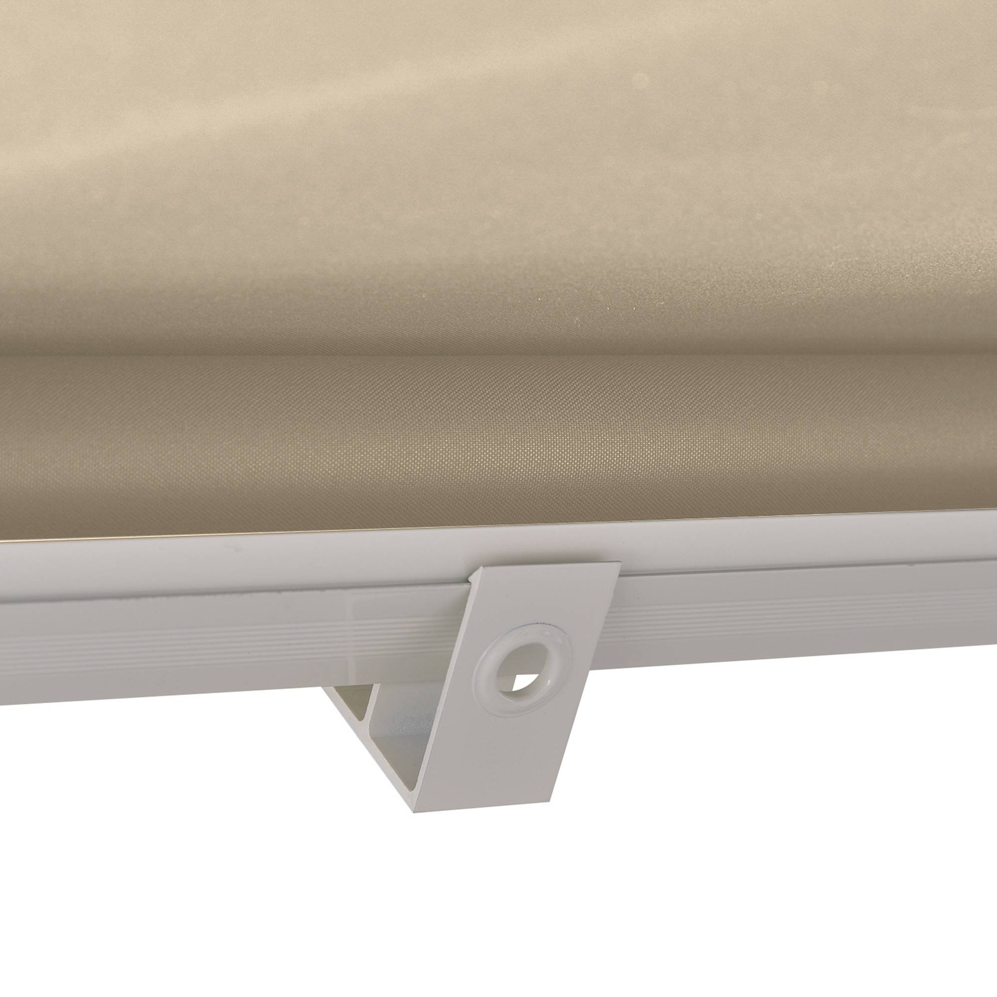 Store banne Manuel Inclinaison réglable Aluminium Polyester imperméabilisé 70L x 180l cm Beige - Image 10
