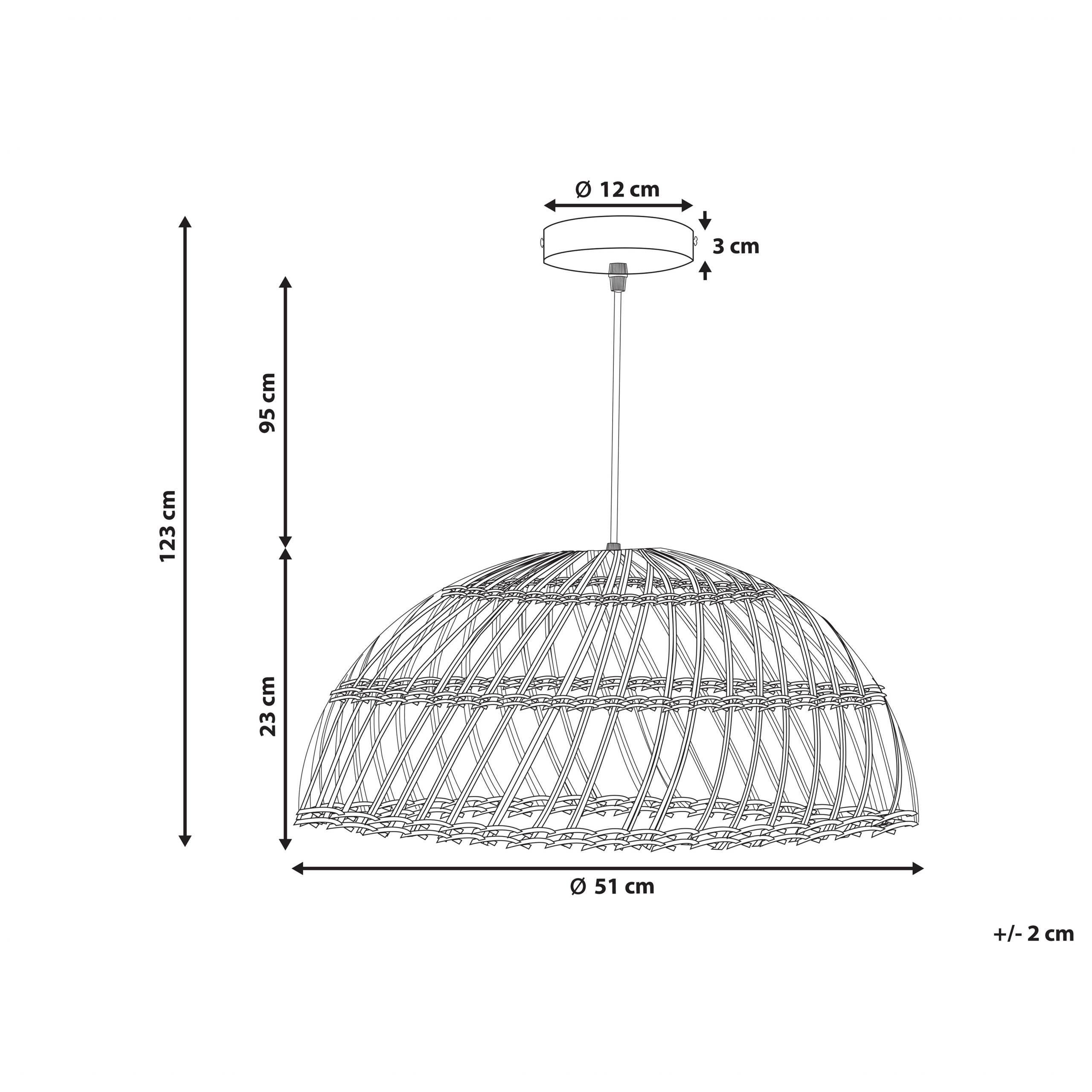Beliani - Lampe suspension Rotin Naturel RAVINE - Beliani - Image 3