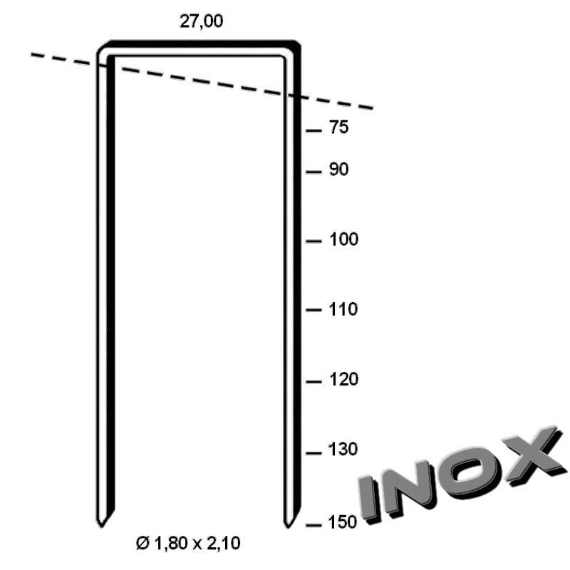 Arca - Agrafes BS 160 mm inox A2 - Boite de 1000 - ARCA - SABS160INOXA2 - Image 2
