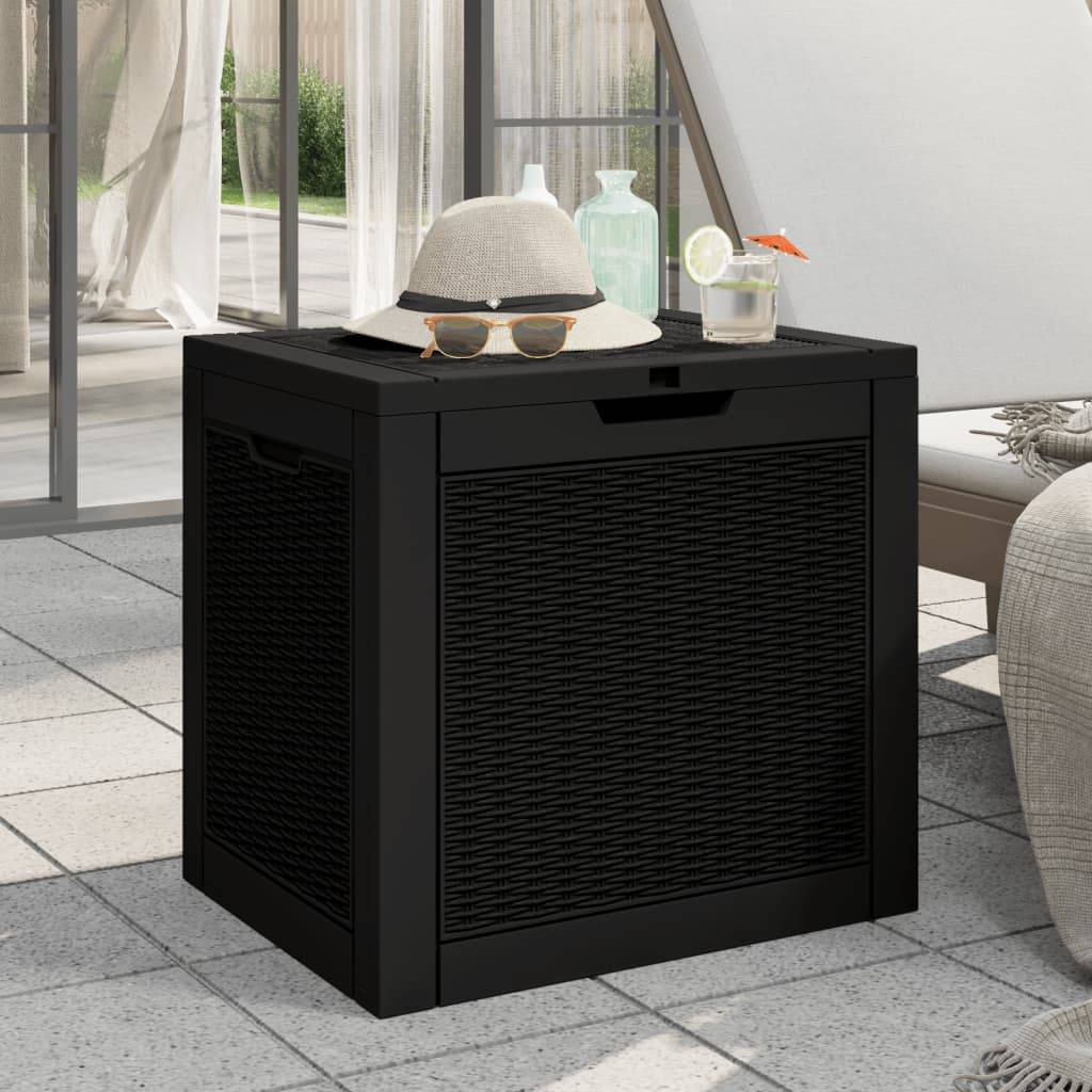 Vidaxl - Boîte de stockage de jardin noir 55,5x43x53 cm polypropylène vidaXL 364178 - Image 1