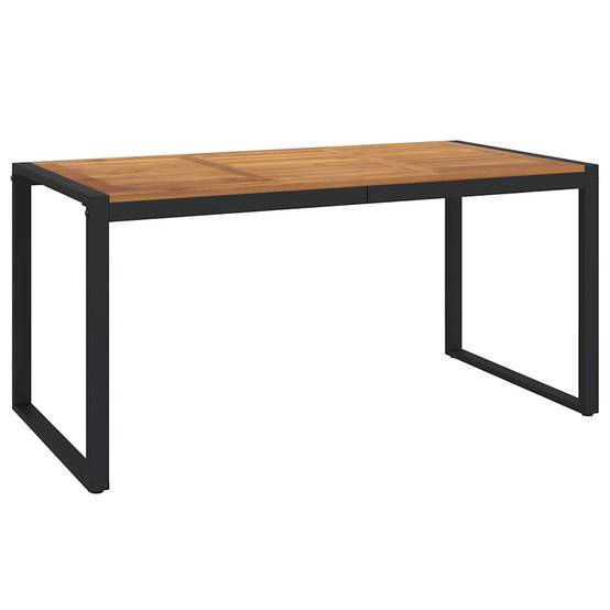 Ensemble repas jardin polyrotin bois acacia gris marron 160 x 80 x 75 cm - PANGIVO - Image 6