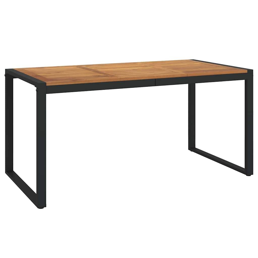 Ensemble repas jardin polyrotin bois acacia gris marron 160 x 80 x 75 cm - PANGIVO - Image 6