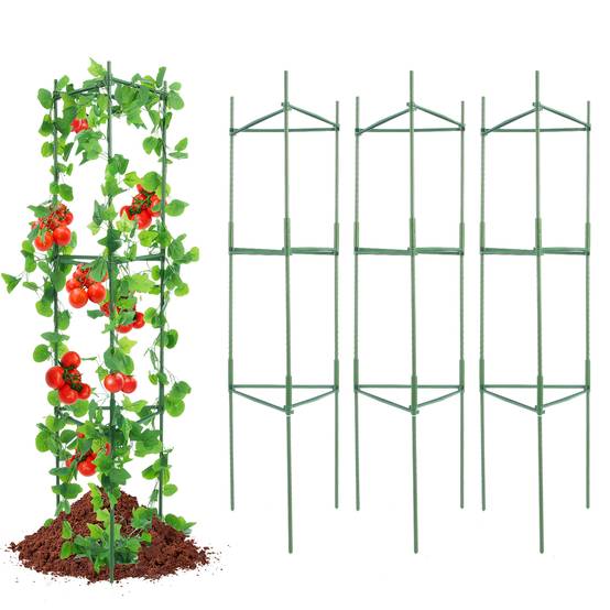 VEVOR Lot 6 cages tomates 122cm, support plantes, treillis, empilable, jardin, légumes. - Image 1