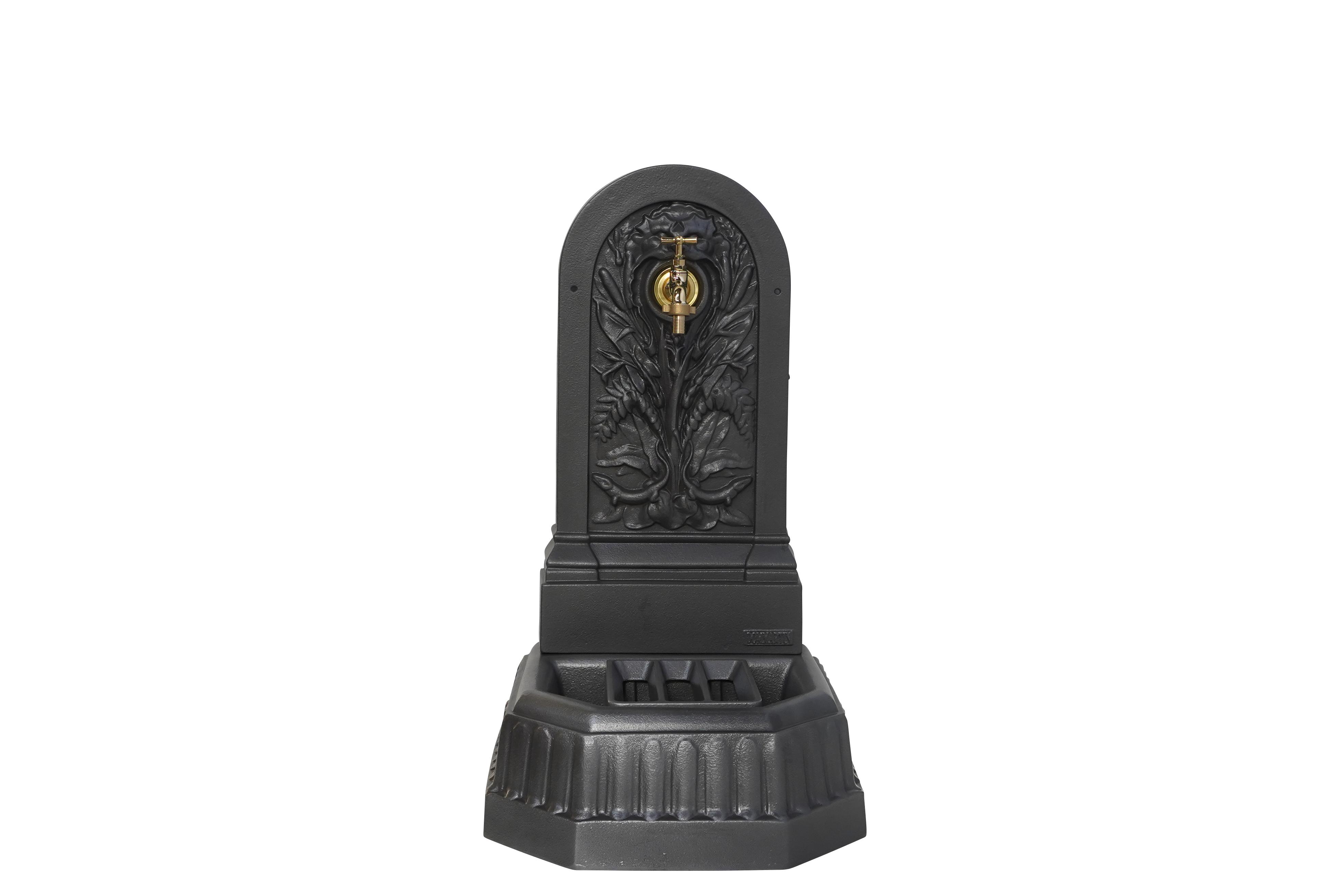 Fontaine triton gris 4111 avec robinet standard Dommartin H. 70 cm X L. 40 cm - Image 1