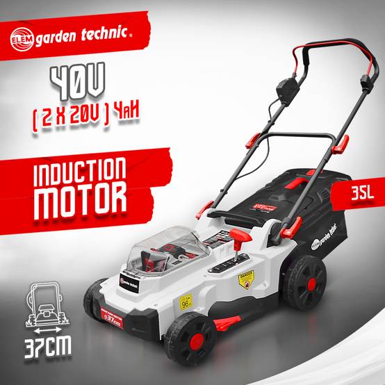 Elem Garden Technic - Tondeuse rechargeable 40V (2x20V) 37cm - Batteries et chargeur fournis - Elem Garden - Image 2
