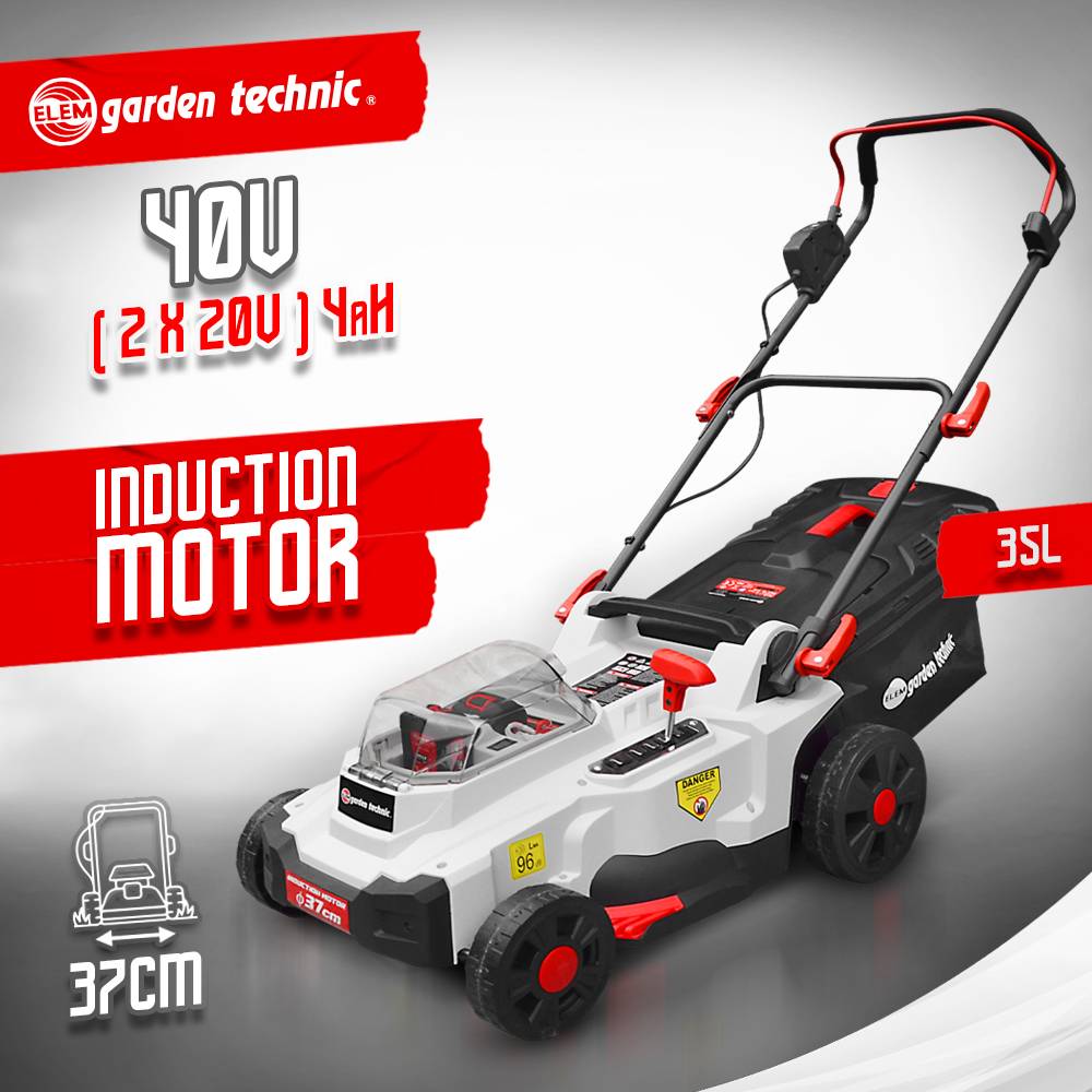 Elem Garden Technic - Tondeuse rechargeable 40V (2x20V) 37cm - Batteries et chargeur fournis - Elem Garden - Image 2