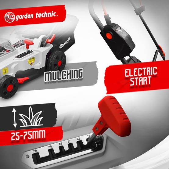 Elem Garden Technic - Tondeuse rechargeable 40V (2x20V) 37cm - Batteries et chargeur fournis - Elem Garden - Image 3