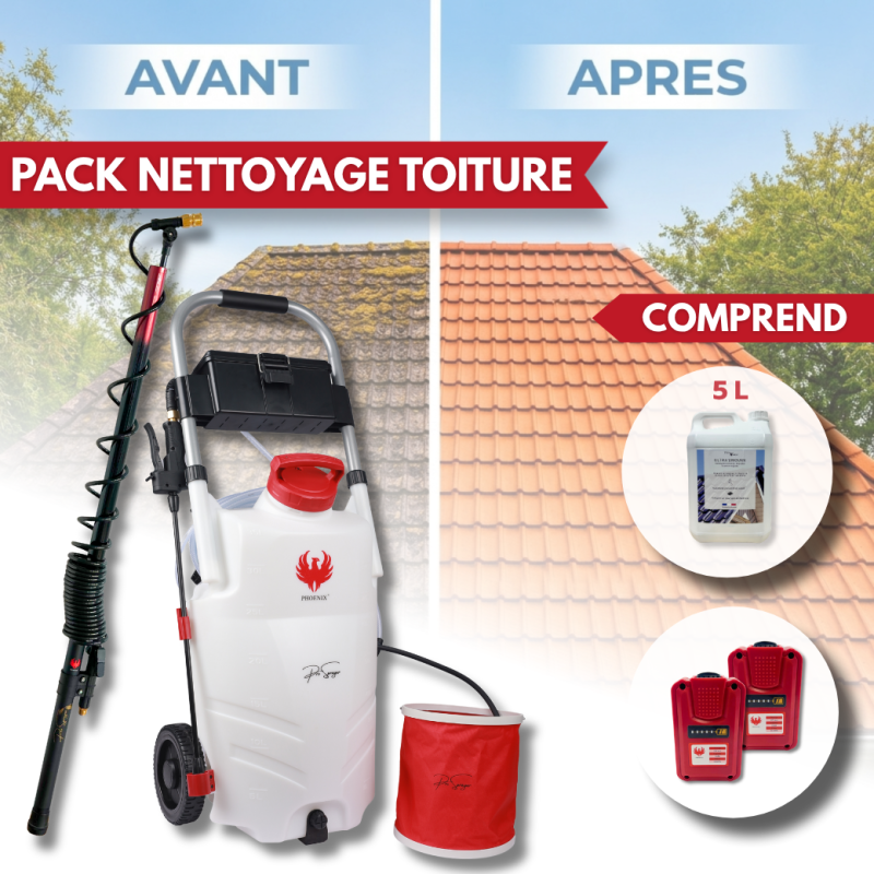 PRO SPRAYER EVO PHOENIX 2 BAT + 5,10 OU 20L ULTRA D'MOUSS + perche télescopique EVO 5.4 m - 5 L - Image 1