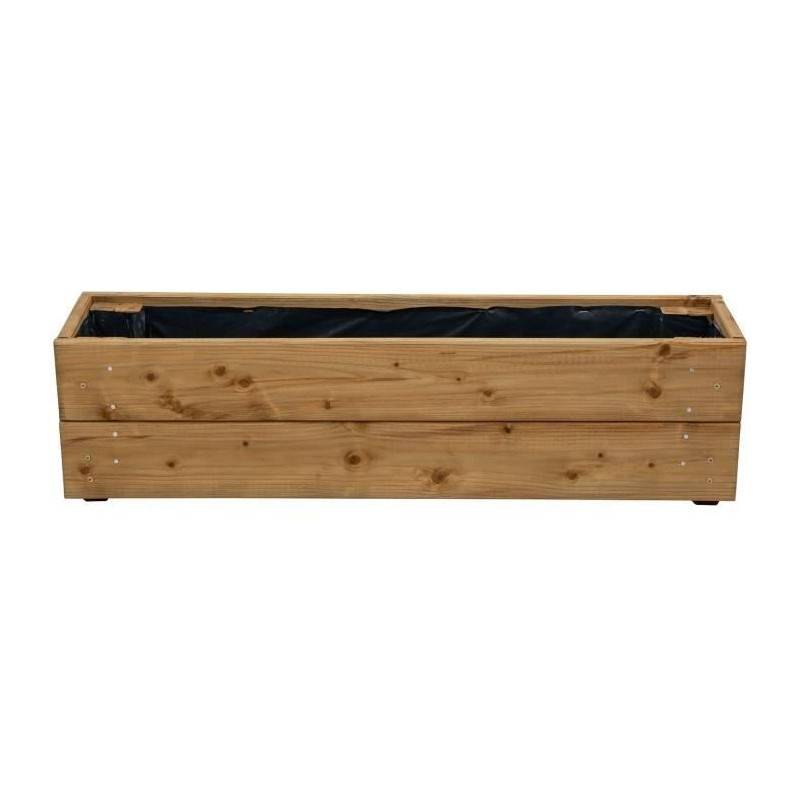 Jardinieres A Fleurs Ekju - 75x18xh20 Cm - Traitées En Autoclave Brun - Image 3