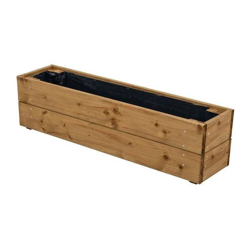 Jardinieres A Fleurs Ekju - 75x18xh20 Cm - Traitées En Autoclave Brun - Image 1