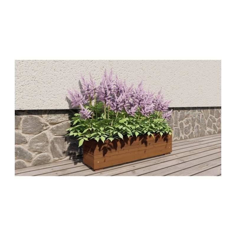 Jardinieres A Fleurs Ekju - 75x18xh20 Cm - Traitées En Autoclave Brun - Image 5