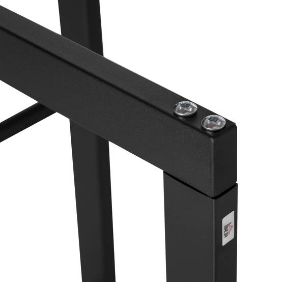 Range bûches Etagère porte bois de cheminée porte-bûches intérieur et extérieur charge max. 100 Kg dim. 40L x 25l x 100H cm métal noir - Image 9