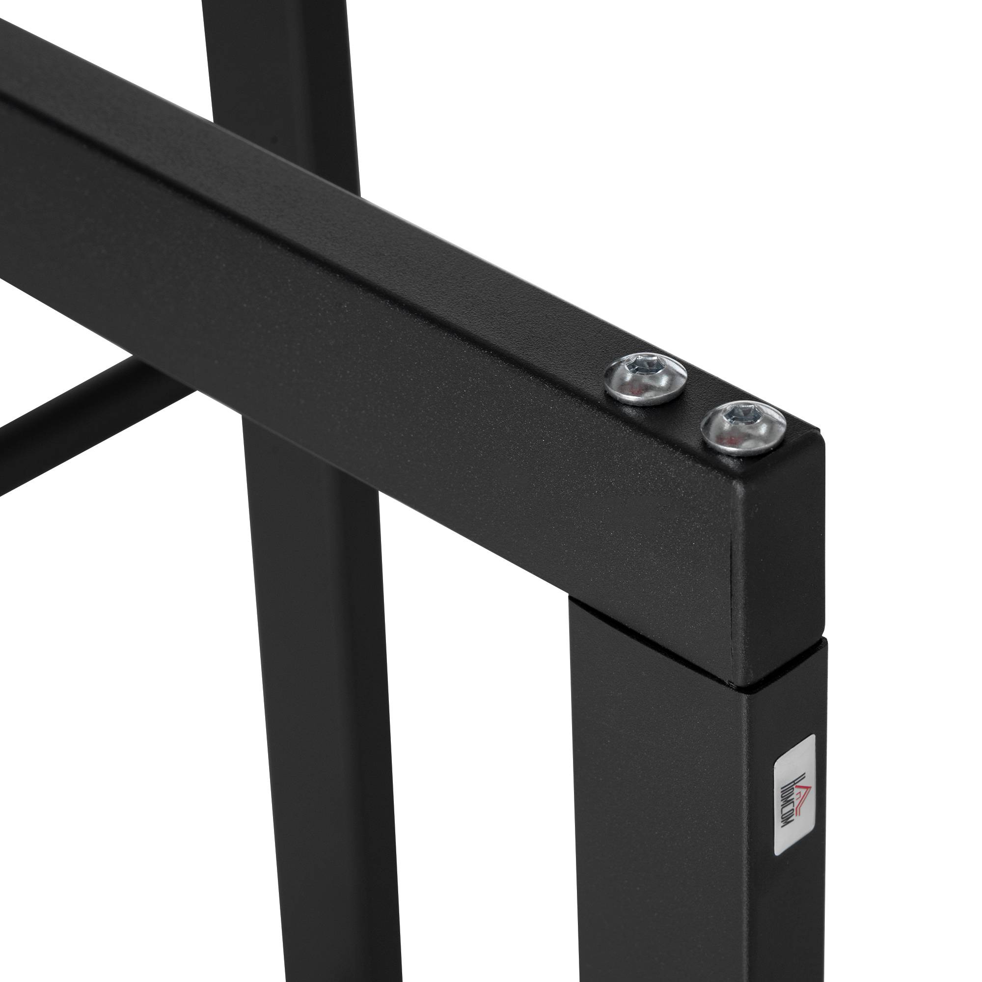 Range bûches Etagère porte bois de cheminée porte-bûches intérieur et extérieur charge max. 100 Kg dim. 40L x 25l x 100H cm métal noir - Image 9