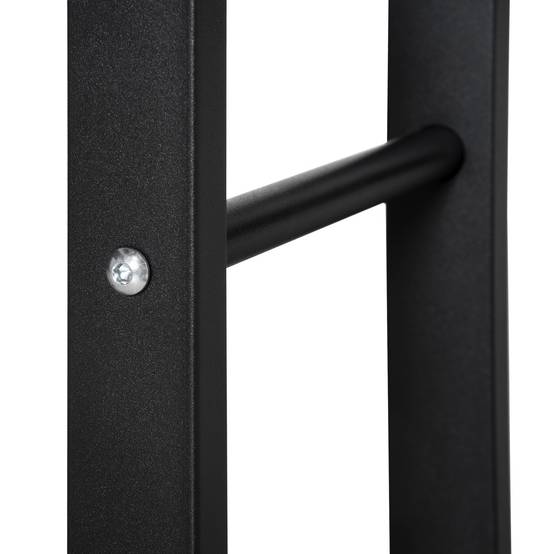 Range bûches Etagère porte bois de cheminée porte-bûches intérieur et extérieur charge max. 100 Kg dim. 40L x 25l x 100H cm métal noir - Image 10