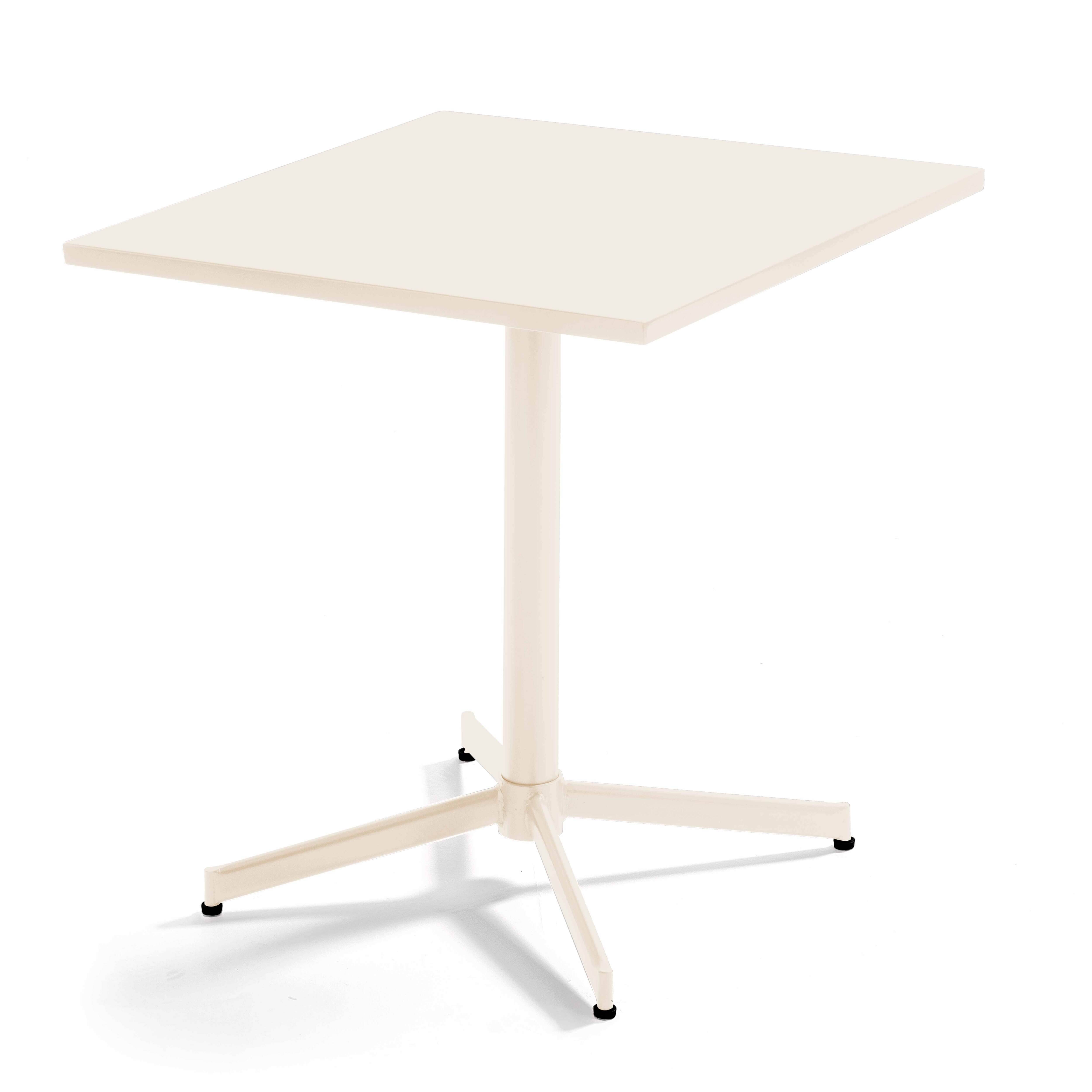 Oviala - Ensemble table de jardin carrée et 2 fauteuils métal ivoire Palavas - Oviala - Image 4