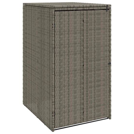 Cache-poubelle polyéthylène gris 65 x 80 x 115 cm - PANGIVO - Image 2