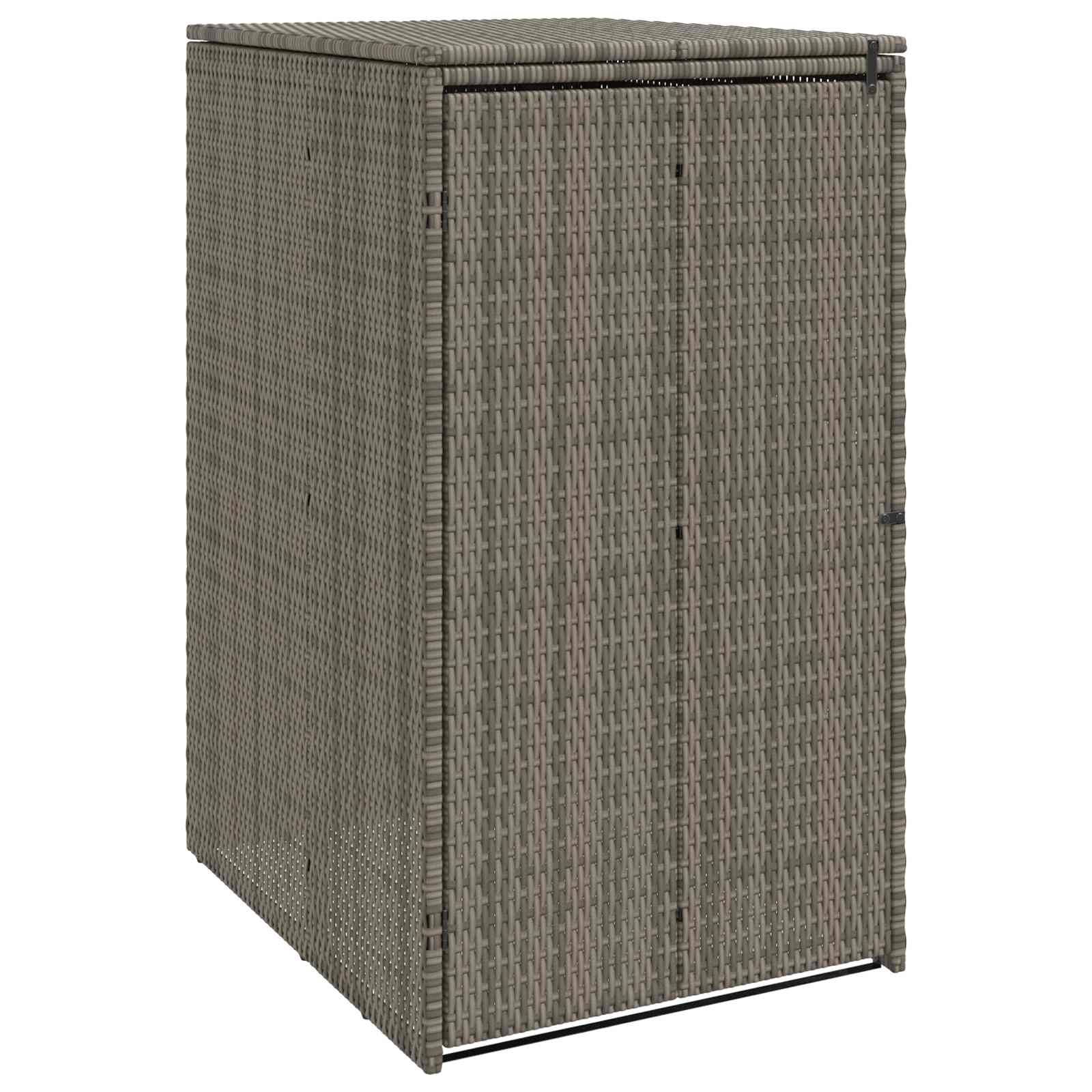 Cache-poubelle polyéthylène gris 65 x 80 x 115 cm - PANGIVO - Image 2