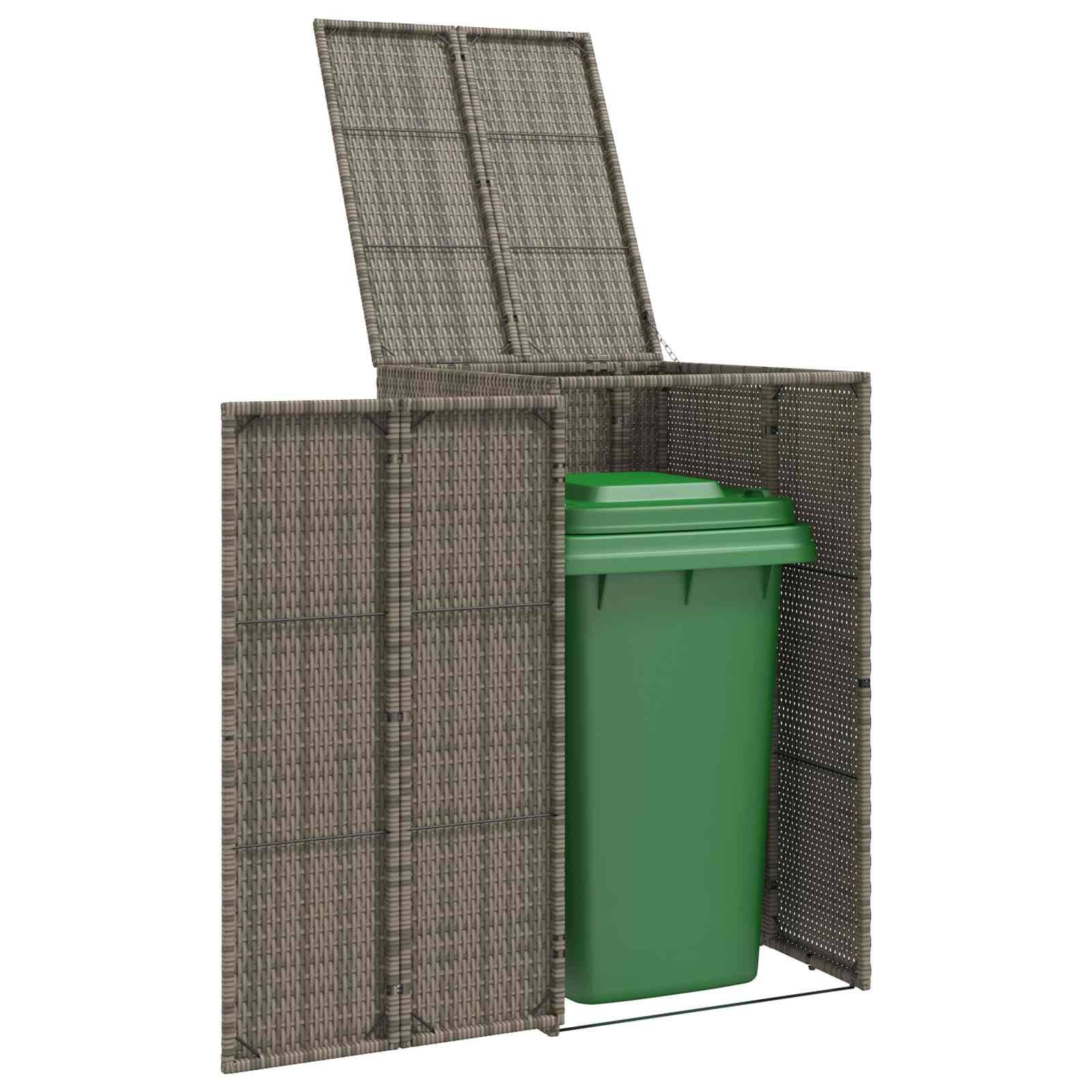 Cache-poubelle polyéthylène gris 65 x 80 x 115 cm - PANGIVO - Image 8