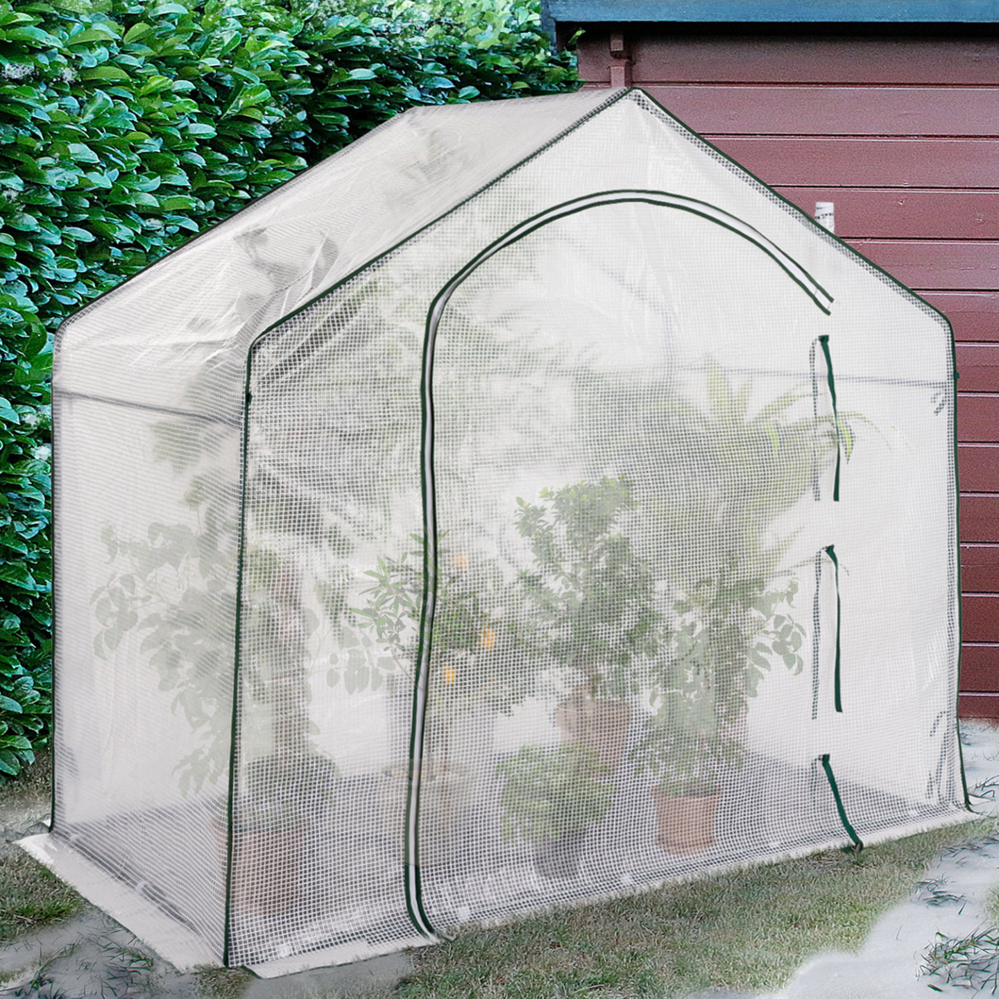 IDMARKET - Serre d'hivernage maison 200 x 80 x 160 cm balcon et terrasse - Image 3