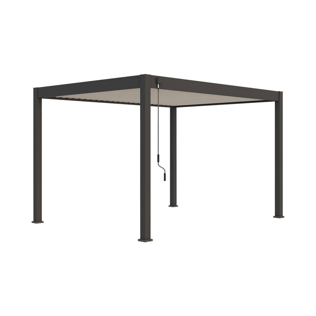 Direct Abris - Pergola Bioclimatique Aluminium Autoportée 12m² - 3x4m Deux Stores - Anthracite - 25 Lames Inclinables 120 degrés - ECLIPSE - Image 2