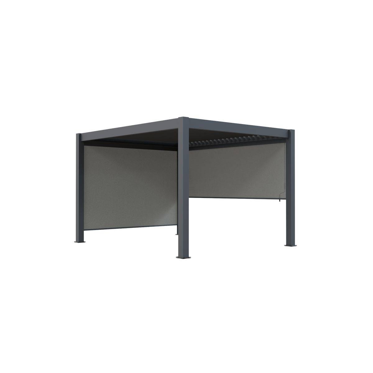 Direct Abris - Pergola Bioclimatique Aluminium Autoportée 12m² - 3x4m Deux Stores - Anthracite - 25 Lames Inclinables 120 degrés - ECLIPSE - Image 8