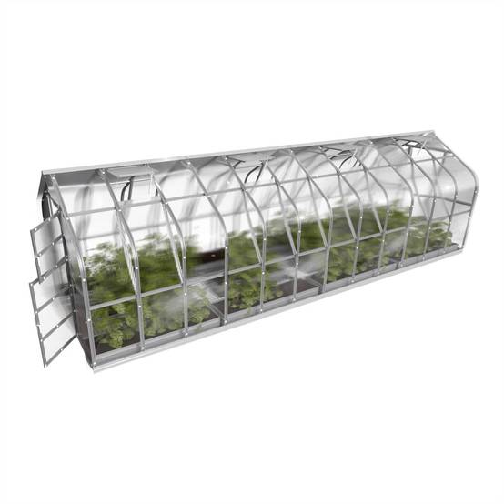 KLASIKA GREENHOUSES - Serre de jardin polycarbonate 2,5 x 8 m (20 m²) 6 mm 4 volets automatiques - Klasika - Image 6