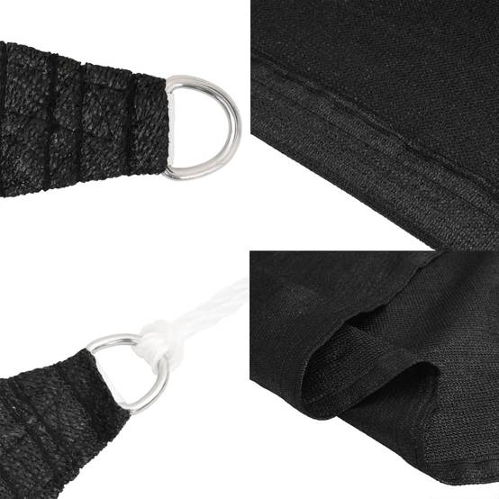 Voile d'ombrage PEHD noir 2,5 x 3 m 160 g/m² - PANGIVO - Image 6